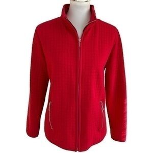 Karen Scott red quilted jacket